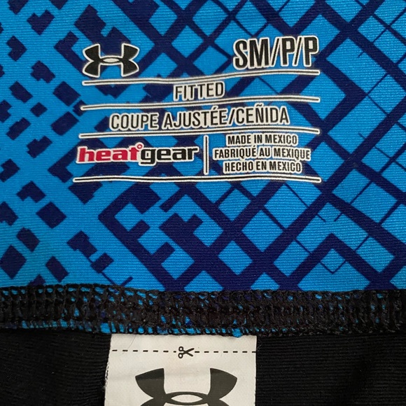 Under Armour Women's Blue/Black Fitted Shorts - Picture 3 of 3